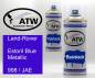 Preview: Land-Rover, Estoril Blue Metallic, 998 / JAE: 400ml Sprühdose + 400ml Klarlack - Set, von ATW Autoteile West.